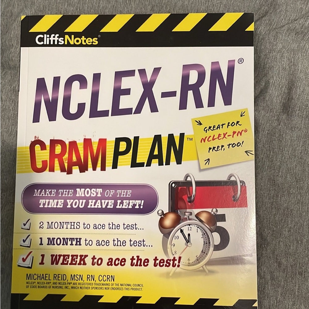 CliffsNotes NCLEX-RN Cram Plan Book